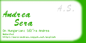 andrea sera business card